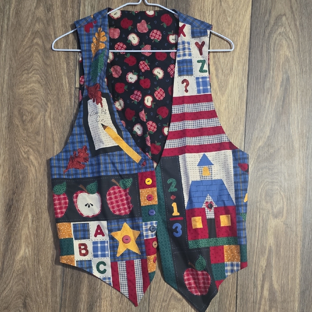 VINTAGE 90'S reversable Teacher Vest